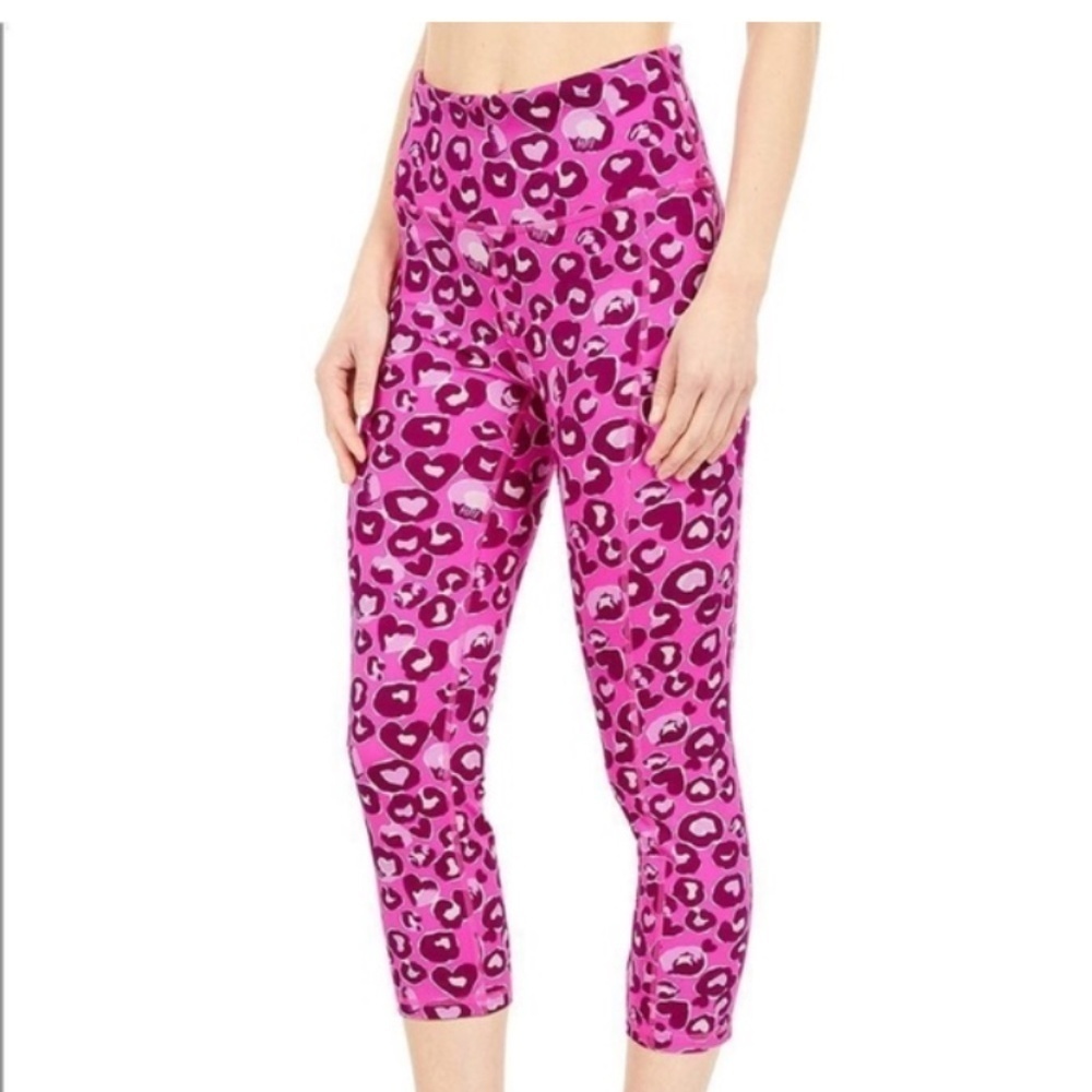 Lilly Pulitzer Weekender High Rise Crop Legging Don’t Be A Cheetah Size Small